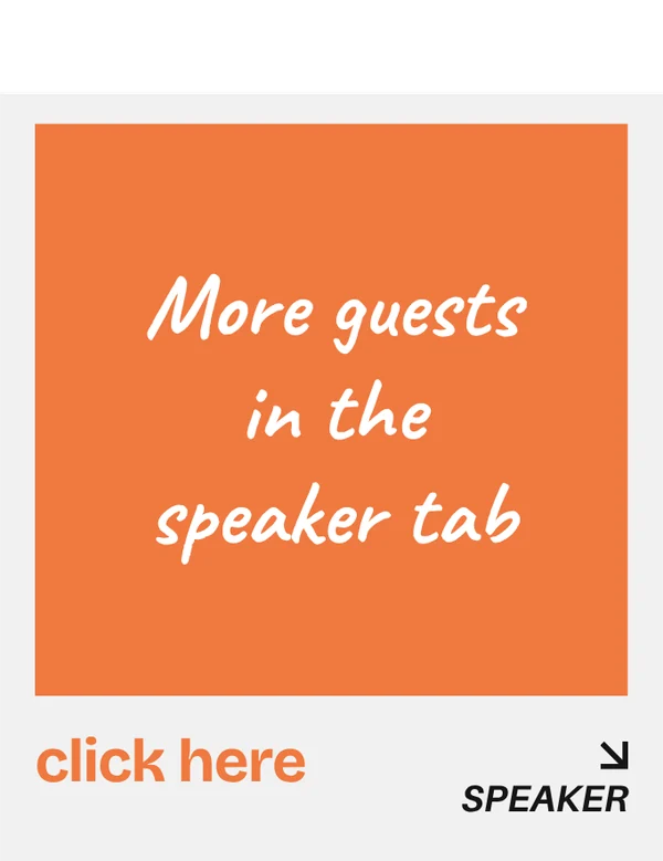 More guests in the speaker tab — see the full line-up.
